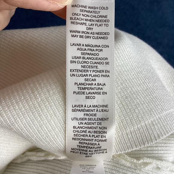 White House Black Market Winter White Square Neck Sweater - NWT - Medium - Picture 9 of 9